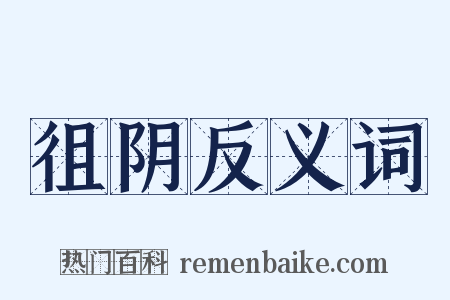 徂阴反义词是什么意思的图片